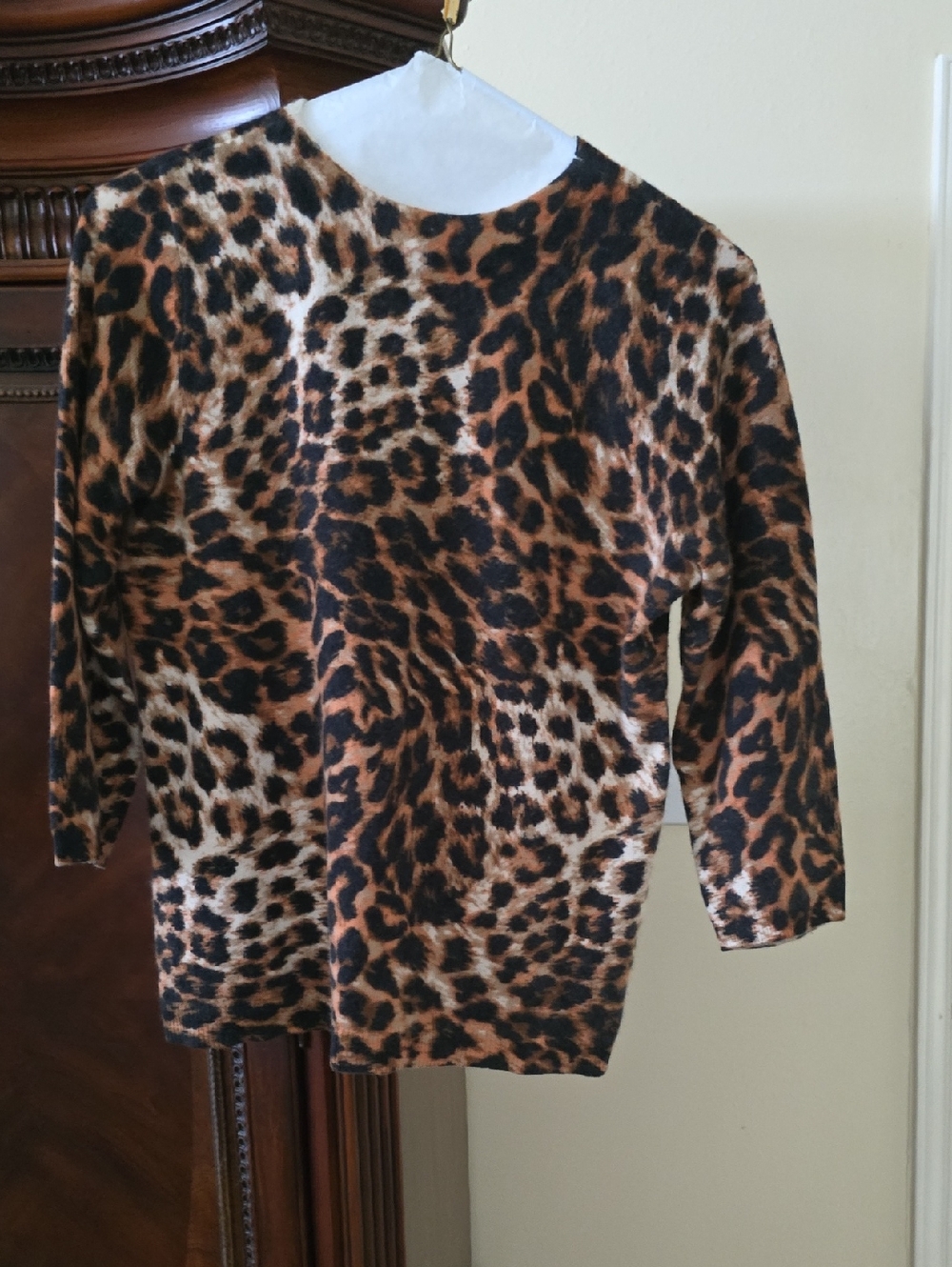 Talbots Leopard Print Women's Sweater - Brown and Black